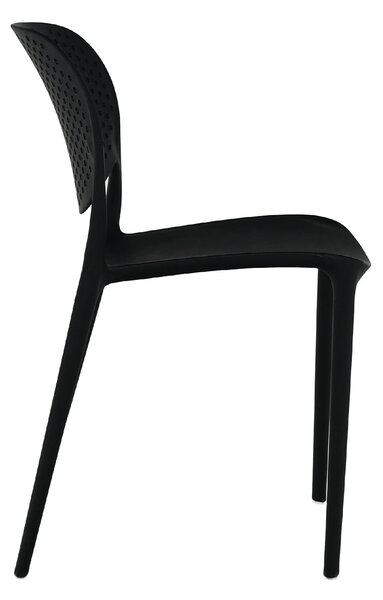Scaun FEDRA NEW, negru, plastic, 46x53x81.5 cm