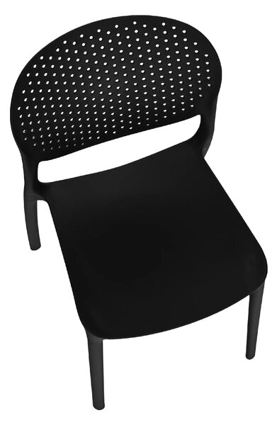 Scaun FEDRA NEW, negru, plastic, 46x53x81.5 cm