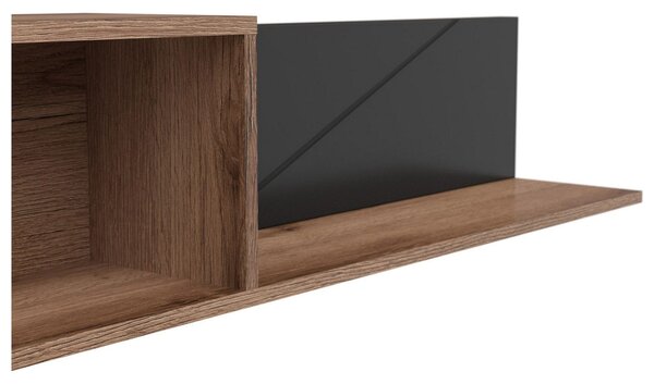 Polita FORN, nuc/negru mat, PAL melaminat, 156x22x25 cm