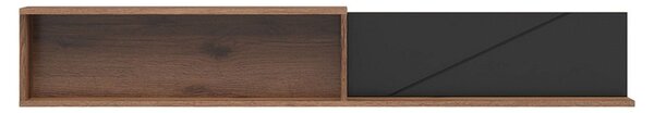 Polita FORN, nuc/negru mat, PAL melaminat, 156x22x25 cm