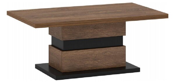 Masuta cafea DELIS T, stejar/negru, DTD laminat, 110x65x46 cm