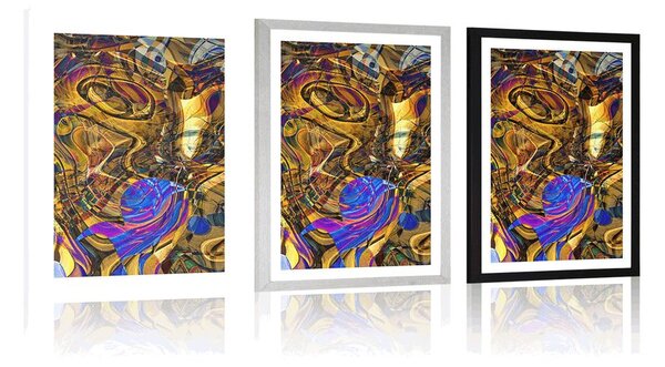 Poster cu passepartout plin de artă abstractă