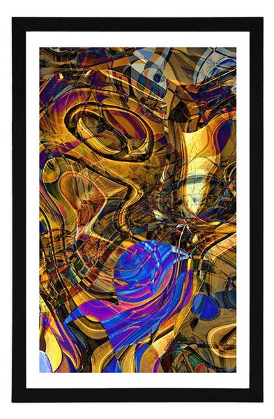 Poster cu passepartout plin de artă abstractă