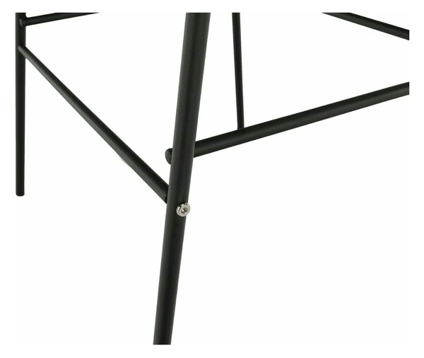 Scaun bar MARIOLA 2 NEW, gri inchis/negru, stofa clasica/metal, 49x51x