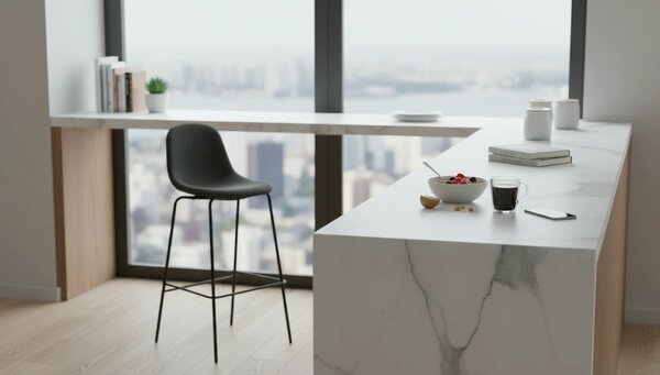 Scaun bar MARIOLA 2 NEW, gri inchis/negru, stofa clasica/metal, 49x51x