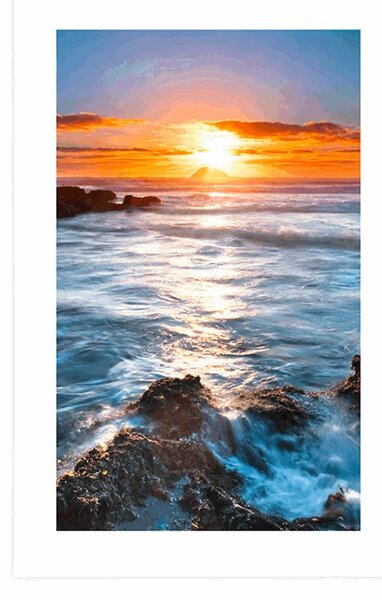 Poster cu passepartout apus de soare romantic