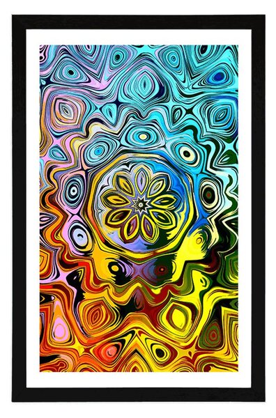 Poster cu passepartout artă creativă colorată