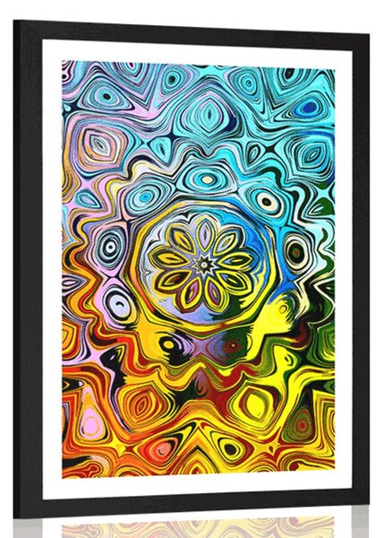 Poster cu passepartout artă creativă colorată