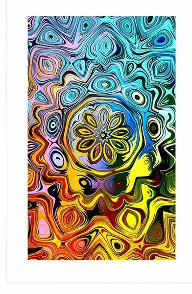 Poster cu passepartout artă creativă colorată