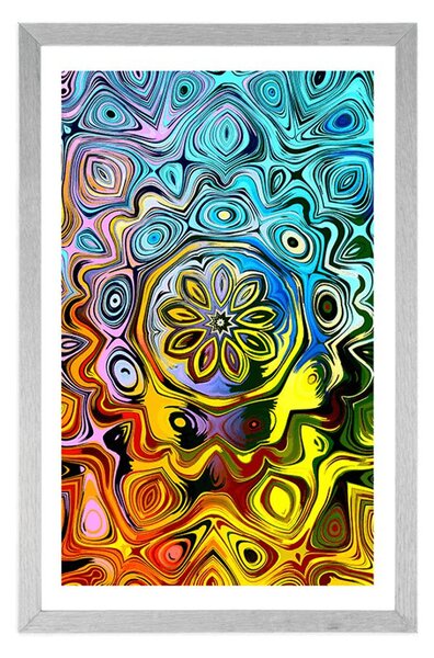 Poster cu passepartout artă creativă colorată