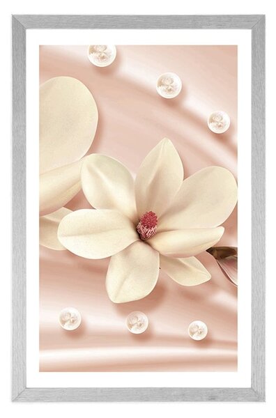 Poster cu passepartout magnolie de lux