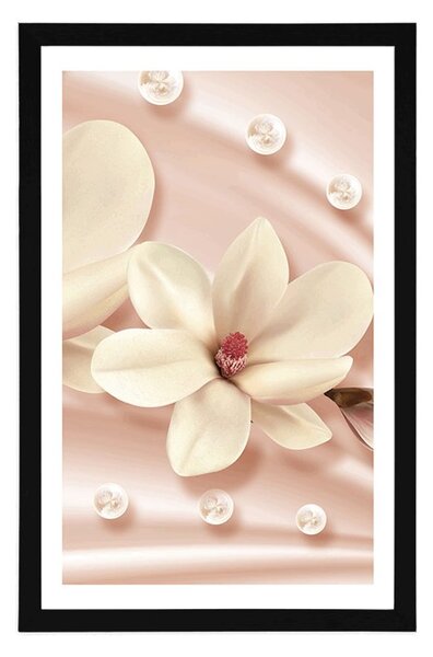 Poster cu passepartout magnolie de lux