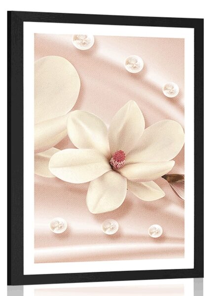 Poster cu passepartout magnolie de lux