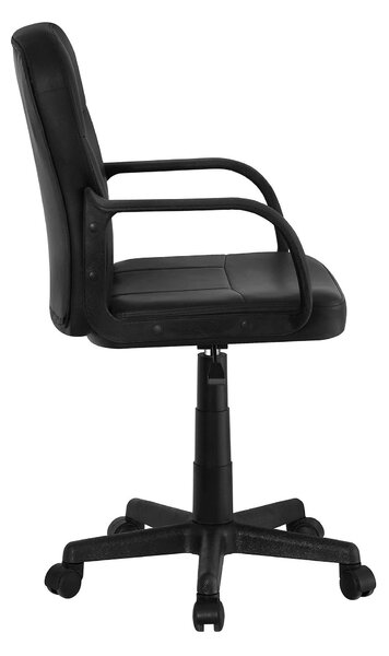 Scaun birou AYLA NEW, negru, piele ecologica/plastic, 55x59.5x89/101 c