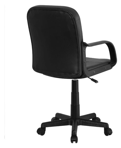 Scaun birou AYLA NEW, negru, piele ecologica/plastic, 55x59.5x89/101 c