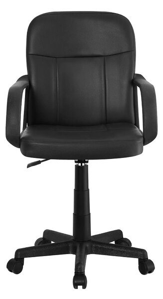 Scaun birou AYLA NEW, negru, piele ecologica/plastic, 55x59.5x89/101 c