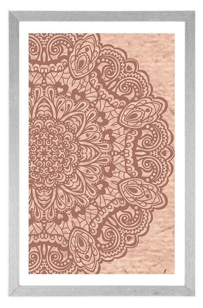 Poster cu passepartout Mandala florală