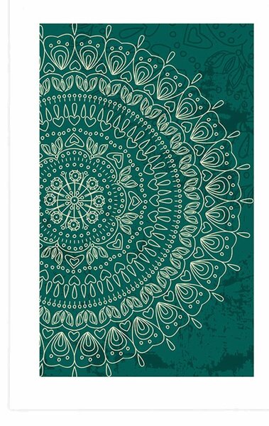 Poster cu passepartout Mandala pictată manual