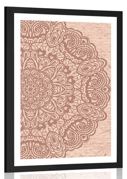 Poster cu passepartout Mandala florală
