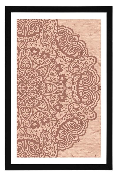 Poster cu passepartout Mandala florală