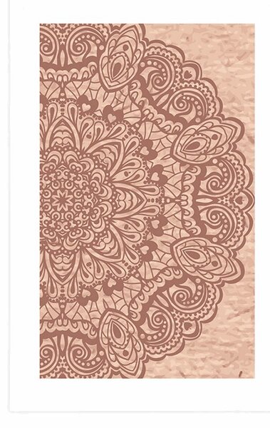 Poster cu passepartout Mandala florală