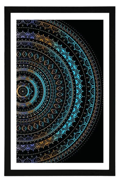 Poster cu passepartout Mandala cu model de soare