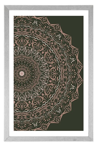 Poster cu passepartout Mandala în stilul vintage