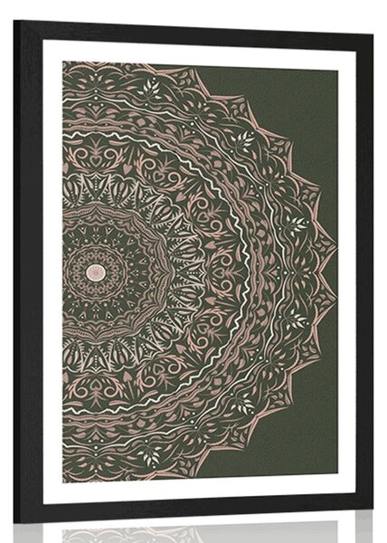 Poster cu passepartout Mandala în stilul vintage