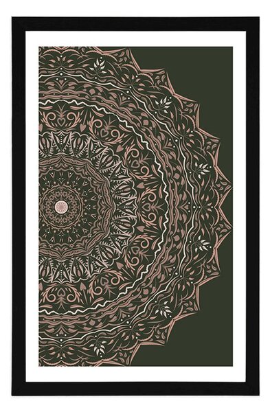 Poster cu passepartout Mandala în stilul vintage