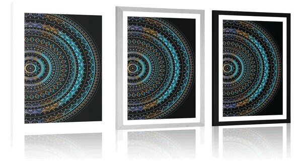 Poster cu passepartout Mandala cu model de soare