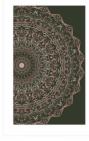 Poster cu passepartout Mandala în stilul vintage