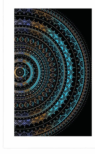 Poster cu passepartout Mandala cu model de soare