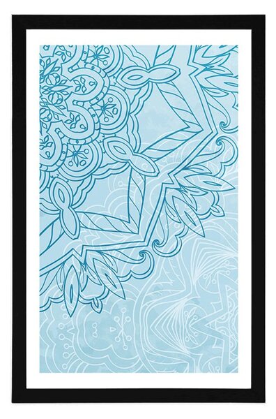 Poster cu passepartout Mandala în motivul de iarnă