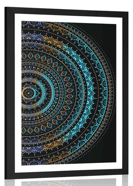 Poster cu passepartout Mandala cu model de soare