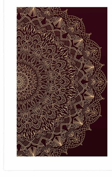 Poster cu passepartout Mandala decorativă detaliată
