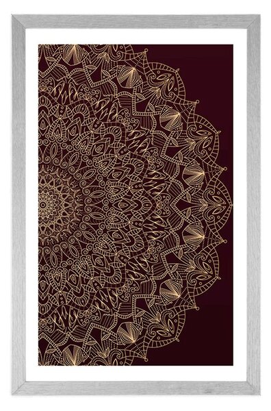 Poster cu passepartout Mandala decorativă detaliată
