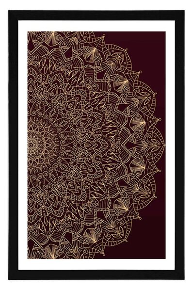 Poster cu passepartout Mandala decorativă detaliată