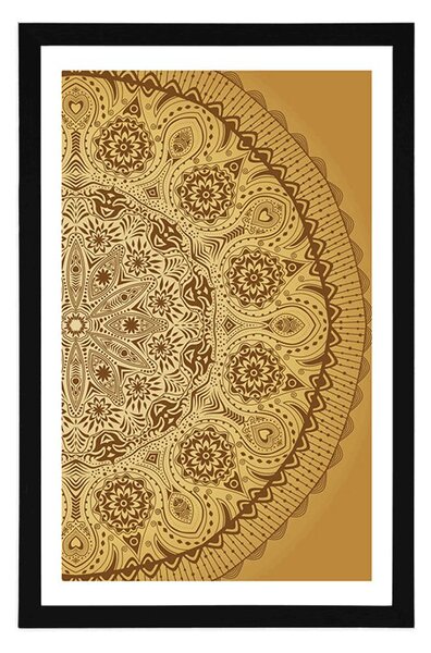 Poster cu passepartout Mandala ornamentală cu dantelă