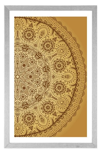 Poster cu passepartout Mandala ornamentală cu dantelă