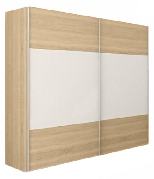 Set dormitor GABRIELA NEW, stejar sonoma/alb, DTD laminat/metal, cu pa
