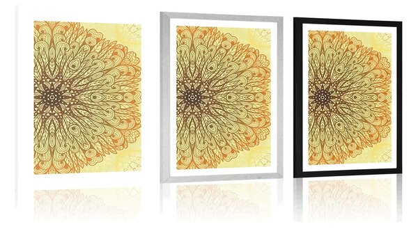Poster cu passepartout ornament etnic unic
