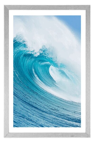 Poster cu passepartout valul de mare