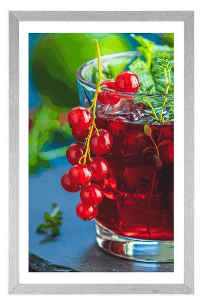 Poster cu passepartout cocktail roșu