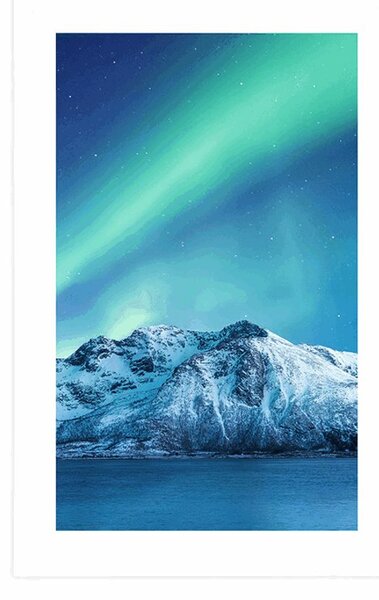 Poster cu passepartout aurora polară arctică