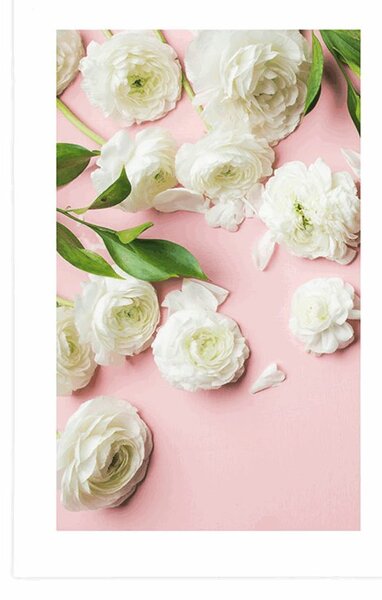 Poster cu passepartout trandafiri în design romantic