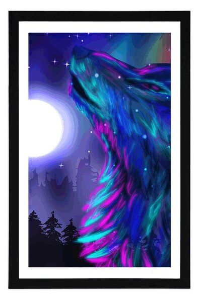 Poster cu passepartout luna lupului