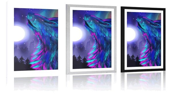Poster cu passepartout luna lupului