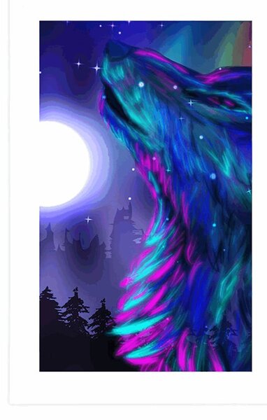 Poster cu passepartout luna lupului