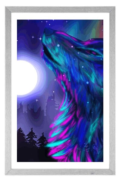 Poster cu passepartout luna lupului