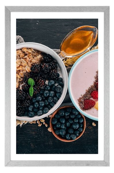 Poster cu passepartout variații gustoase de muesli